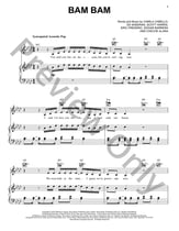 Bam Bam piano sheet music cover